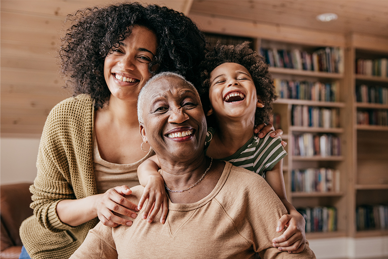 family bonding after flu shot